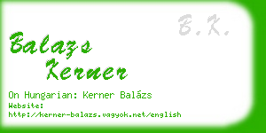 balazs kerner business card